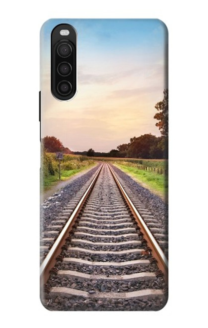 S3866 鉄道直線線路 Railway Straight Train Track Sony Xperia 10 III バックケース、フリップケース・カバー