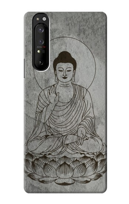 S3873 ブッダ ライン アート Buddha Line Art Sony Xperia 1 III バックケース、フリップケース・カバー