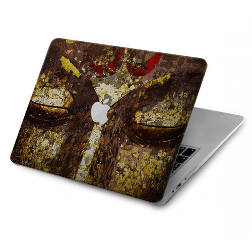 S3874 ブッダフェイスオームシンボル Buddha Face Ohm Symbol MacBook Air 13″ (2022,2024) - A2681, A3113 ケース・カバー