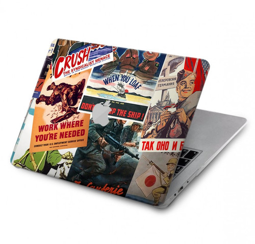 S3905 ビンテージ アーミー ポスター Vintage Army Poster MacBook Air 13″ - A1369, A1466 ケース・カバー