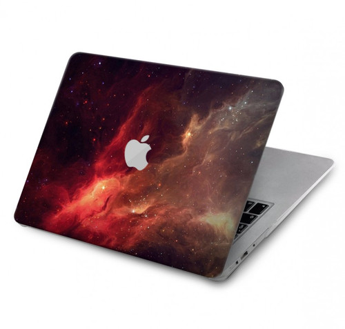 S3897 赤い星雲の宇宙 Red Nebula Space MacBook Air 13″ - A1932, A2179, A2337 ケース・カバー