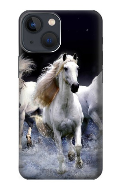 S0246 白馬 White Horse iPhone 14 バックケース、フリップケース・カバー