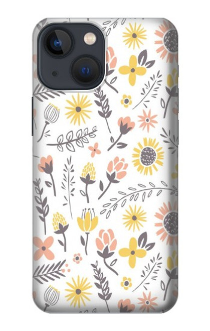 S2354 パステルの花のパターン Pastel Flowers Pattern iPhone 14 バックケース、フリップケース・カバー