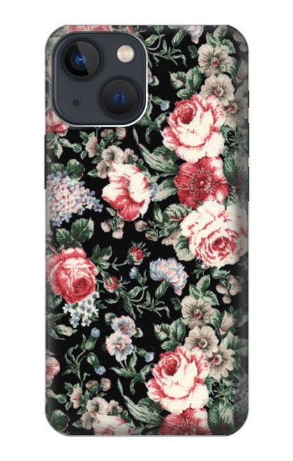 S2727 ヴィンテージローズ柄 Vintage Rose Pattern iPhone 14 バックケース、フリップケース・カバー