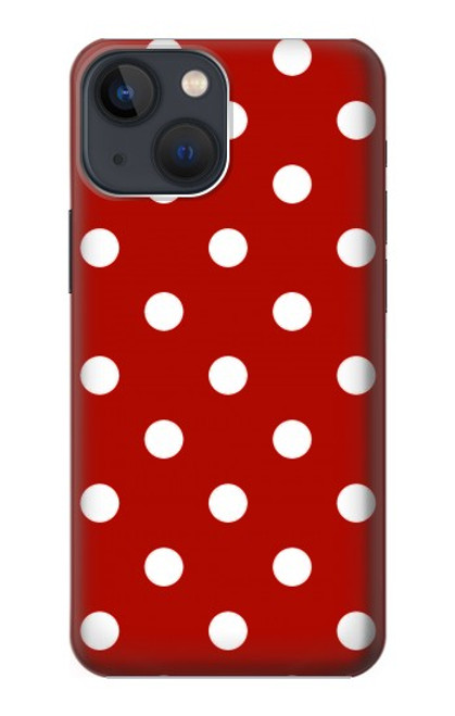 S2951 赤の水玉 Red Polka Dots iPhone 14 バックケース、フリップケース・カバー