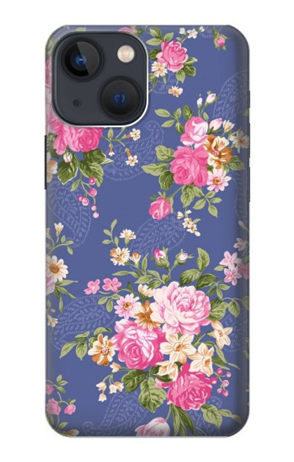 S3265 ヴィンテージ花柄 Vintage Flower Pattern iPhone 14 バックケース、フリップケース・カバー