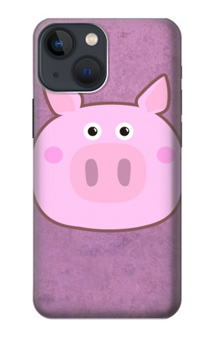 S3269 豚の漫画 Pig Cartoon iPhone 14 バックケース、フリップケース・カバー