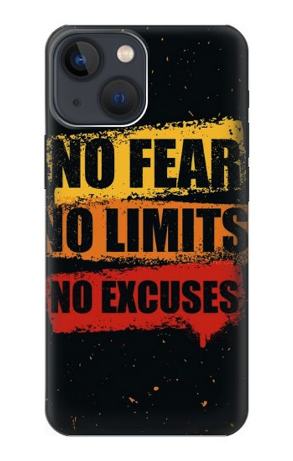 S3492 恐れのない言い訳のない No Fear Limits Excuses iPhone 14 バックケース、フリップケース・カバー