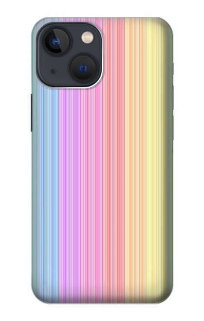 S3849 カラフルな縦の色 Colorful Vertical Colors iPhone 14 バックケース、フリップケース・カバー