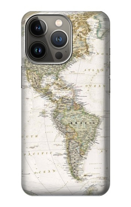 S0604 世界地図 World Map iPhone 14 Pro バックケース、フリップケース・カバー