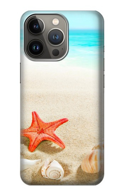S3212 シーシェルズ・ヒトデ・ビーチ Sea Shells Starfish Beach iPhone 14 Pro バックケース、フリップケース・カバー