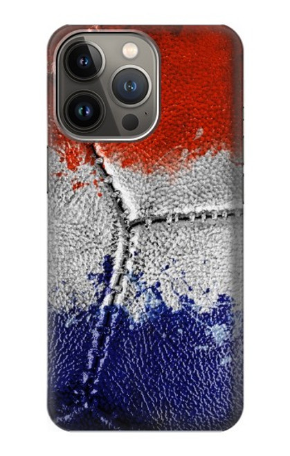 S3304 フランスの旗ビンテージフットボールのグラフィック France Flag Vintage Football Graphic iPhone 14 Pro バックケース、フリップケース・カバー