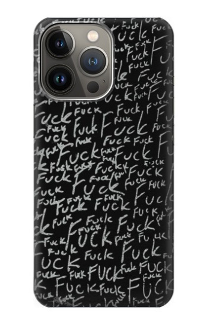 S3478 面白い言葉黒板 Funny Words Blackboard iPhone 14 Pro バックケース、フリップケース・カバー