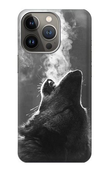 S3505 オオカミ Wolf Howling iPhone 14 Pro バックケース、フリップケース・カバー