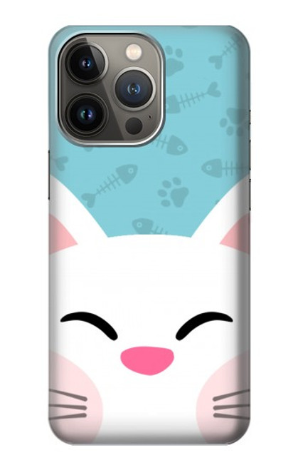 S3542 かわいい猫漫画 Cute Cat Cartoon iPhone 14 Pro バックケース、フリップケース・カバー