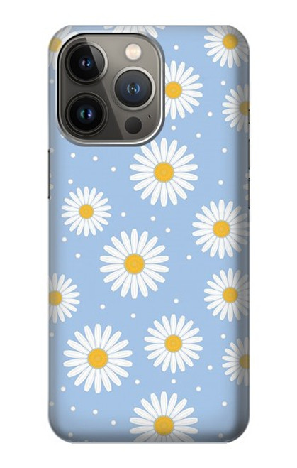 S3681 デイジーの花のパターン Daisy Flowers Pattern iPhone 14 Pro バックケース、フリップケース・カバー