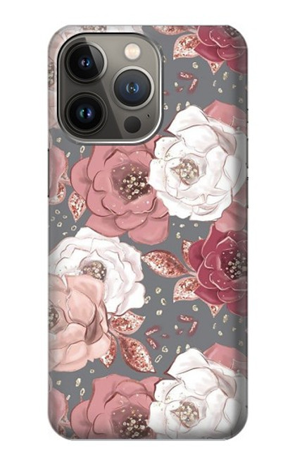 S3716 バラの花柄 Rose Floral Pattern iPhone 14 Pro バックケース、フリップケース・カバー