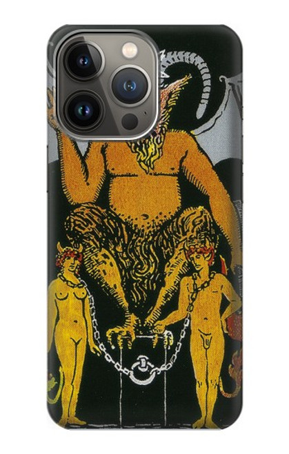 S3740 タロットカード悪魔 Tarot Card The Devil iPhone 14 Pro バックケース、フリップケース・カバー