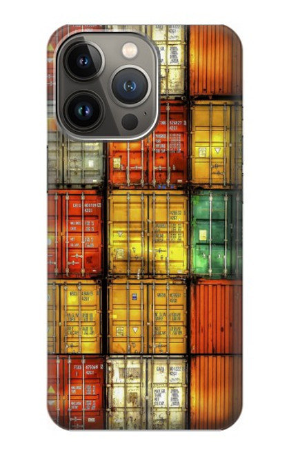 S3861 カラフルなコンテナ ブロック Colorful Container Block iPhone 14 Pro バックケース、フリップケース・カバー