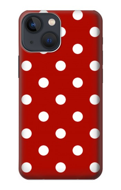S2951 赤の水玉 Red Polka Dots iPhone 14 Plus バックケース、フリップケース・カバー