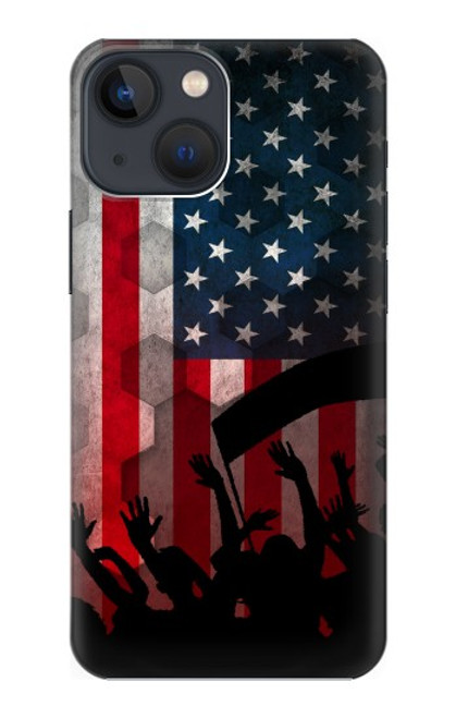 S2989 アメリカサッカー USA American Football Soccer Flag iPhone 14 Plus バックケース、フリップケース・カバー