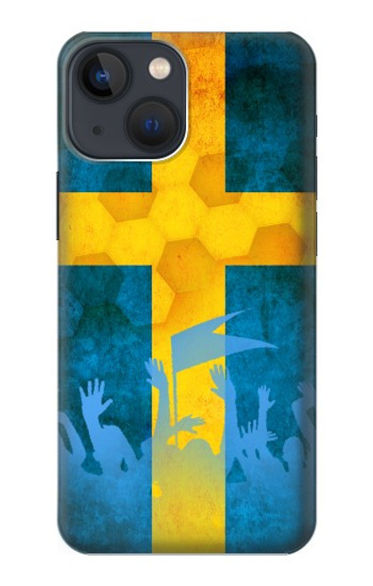 S2990 スウェーデンサッカー Sweden Football Soccer Flag iPhone 14 Plus バックケース、フリップケース・カバー