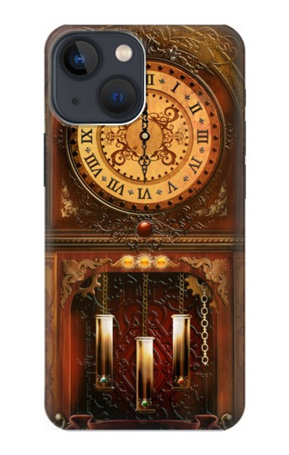 S3174 大きな古時計 Grandfather Clock iPhone 14 Plus バックケース、フリップケース・カバー