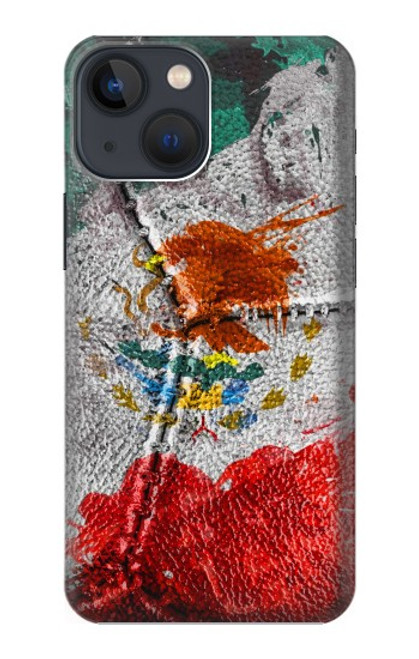 S3314 メキシコの旗Vinatage Foorball Graphic Mexico Flag Vinatage Football Graphic iPhone 14 Plus バックケース、フリップケース・カバー