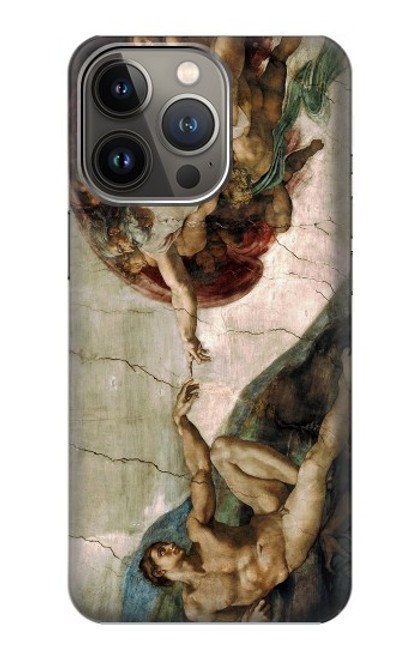 S0179 ミケランジェロ アダムの創造 Michelangelo The creation of Adam iPhone 14 Pro Max バックケース、フリップケース・カバー
