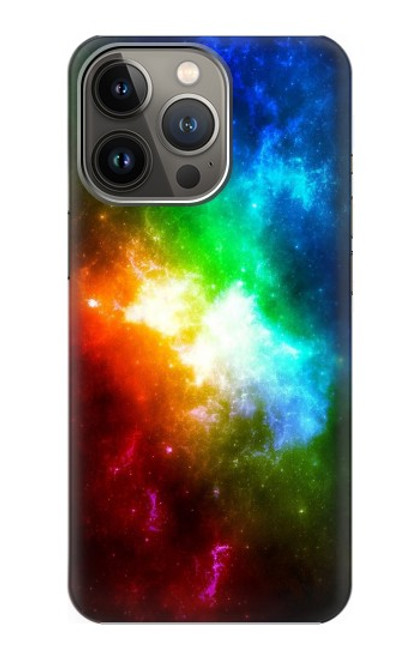 S2312 カラフル 虹 宇宙 銀河 Colorful Rainbow Space Galaxy iPhone 14 Pro Max バックケース、フリップケース・カバー