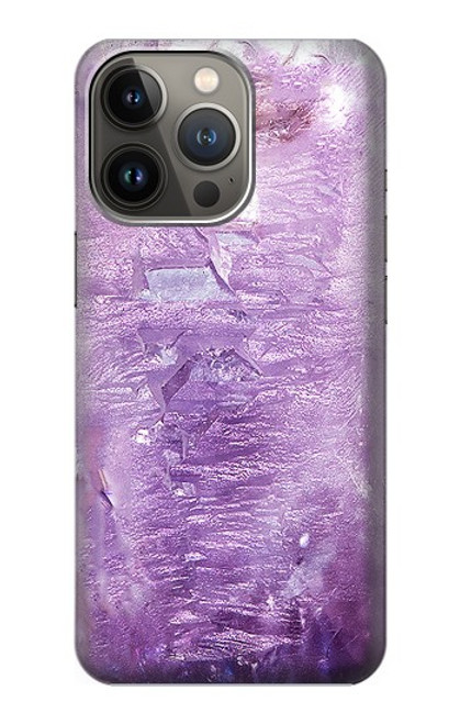 S2690 アメジスト結晶グラフィックプリント Amethyst Crystals Graphic Printed iPhone 14 Pro Max バックケース、フリップケース・カバー