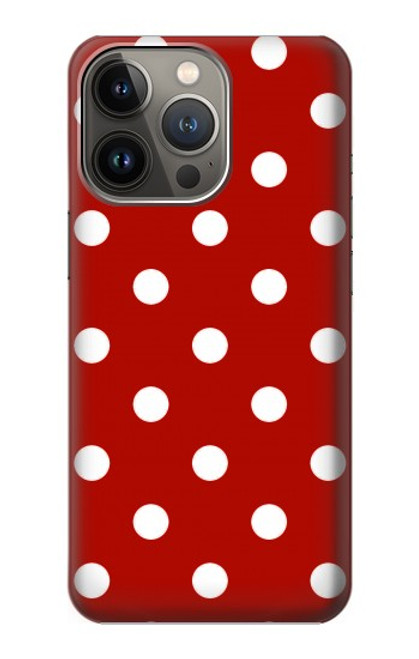 S2951 赤の水玉 Red Polka Dots iPhone 14 Pro Max バックケース、フリップケース・カバー