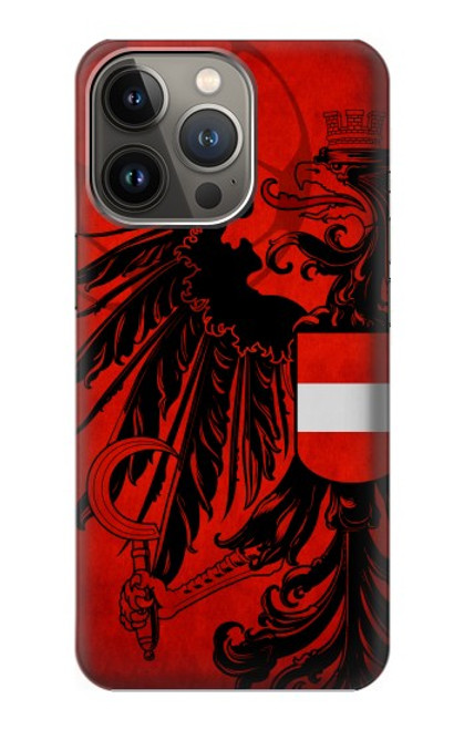 S3004 オーストリアサッカー Football Soccer Austria Flag iPhone 14 Pro Max バックケース、フリップケース・カバー