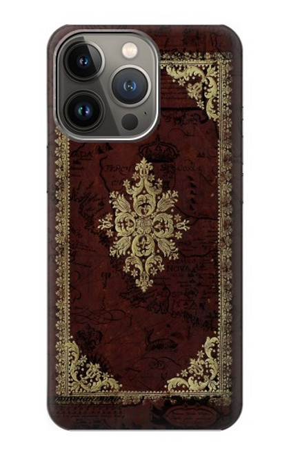 S3014 ヴィンテージマップブックカバー Vintage Map Book Cover iPhone 14 Pro Max バックケース、フリップケース・カバー