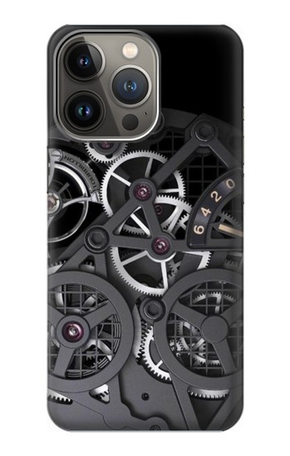 S3176 時計の中 Inside Watch Black iPhone 14 Pro Max バックケース、フリップケース・カバー