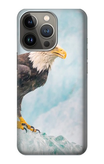 S3843 白頭ワシと氷 Bald Eagle On Ice iPhone 14 Pro Max バックケース、フリップケース・カバー