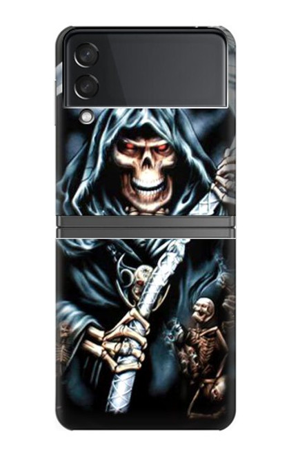 S0295 死神 Grim Reaper Samsung Galaxy Z Flip 4 バックケース、フリップケース・カバー