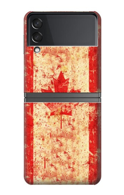 S1603 カナダの国旗ヴィンテージ Canada Flag Old Vintage Samsung Galaxy Z Flip 4 バックケース、フリップケース・カバー