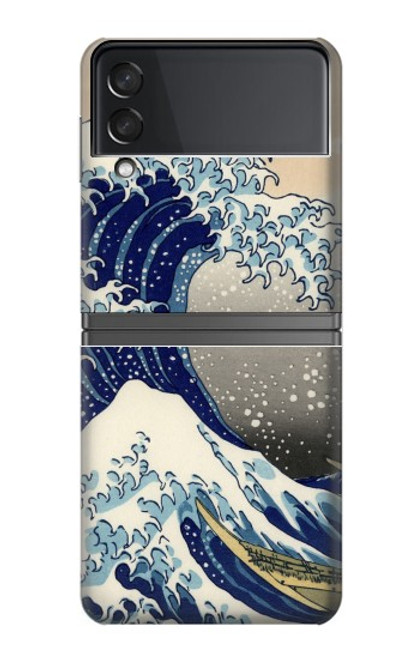 S2389 葛飾北斎 神奈川沖浪裏 Katsushika Hokusai The Great Wave off Kanagawa Samsung Galaxy Z Flip 4 バックケース、フリップケース・カバー