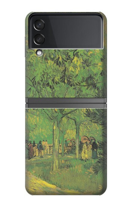 S3748 フィンセント・ファン・ゴッホ パブリックガーデンの車線 Van Gogh A Lane in a Public Garden Samsung Galaxy Z Flip 4 バックケース、フリップケース・カバー