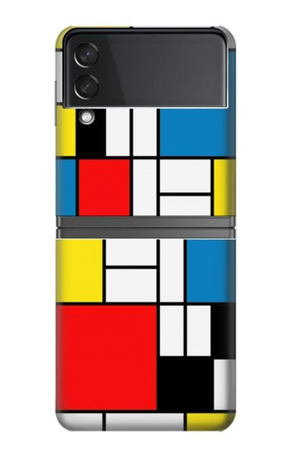 S3814 ピエトモンドリアン線画作曲 Piet Mondrian Line Art Composition Samsung Galaxy Z Flip 4 バックケース、フリップケース・カバー