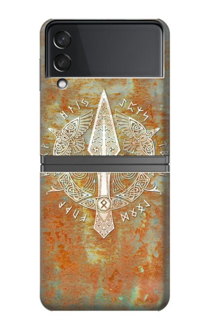 S3827 オーディン北欧バイキングシンボルのグングニル槍 Gungnir Spear of Odin Norse Viking Symbol Samsung Galaxy Z Flip 4 バックケース、フリップケース・カバー