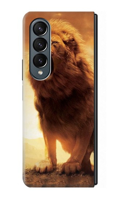 S1957 アスランライオン Lion Aslan Samsung Galaxy Z Fold 4 バックケース、フリップケース・カバー