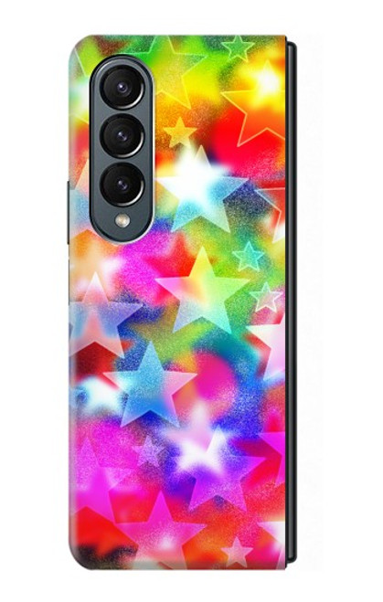 S3292 カラフルディスコスター Colourful Disco Star Samsung Galaxy Z Fold 4 バックケース、フリップケース・カバー