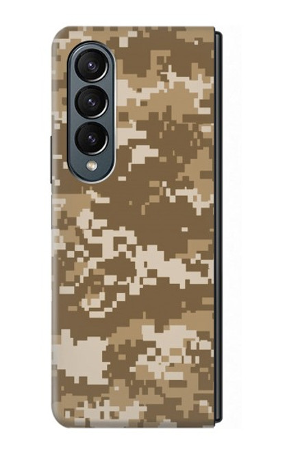 S3294 陸軍砂漠タンコヨーテカモ迷彩 Army Desert Tan Coyote Camo Camouflage Samsung Galaxy Z Fold 4 バックケース、フリップケース・カバー