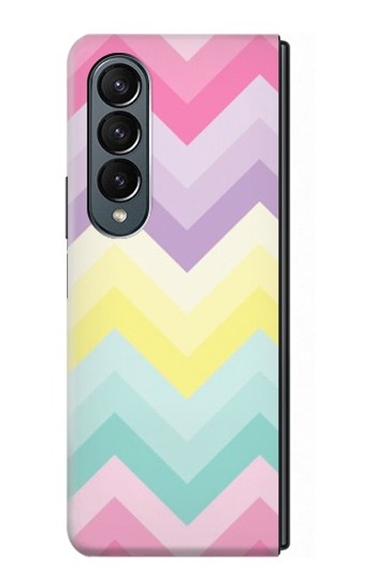 S3514 虹色ジグザグ Rainbow Zigzag Samsung Galaxy Z Fold 4 バックケース、フリップケース・カバー