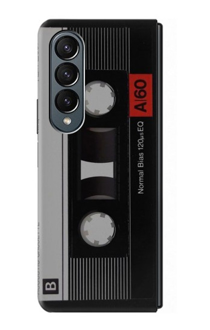 S3516 ビンテージカセットテープ Vintage Cassette Tape Samsung Galaxy Z Fold 4 バックケース、フリップケース・カバー