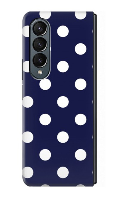 S3533 ブルーの水玉 Blue Polka Dot Samsung Galaxy Z Fold 4 バックケース、フリップケース・カバー