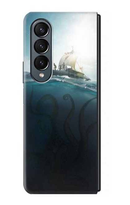 S3540 巨大なタコ Giant Octopus Samsung Galaxy Z Fold 4 バックケース、フリップケース・カバー
