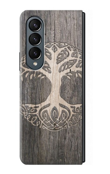 S3591 バイキングツリーオブライフシンボル Viking Tree of Life Symbol Samsung Galaxy Z Fold 4 バックケース、フリップケース・カバー